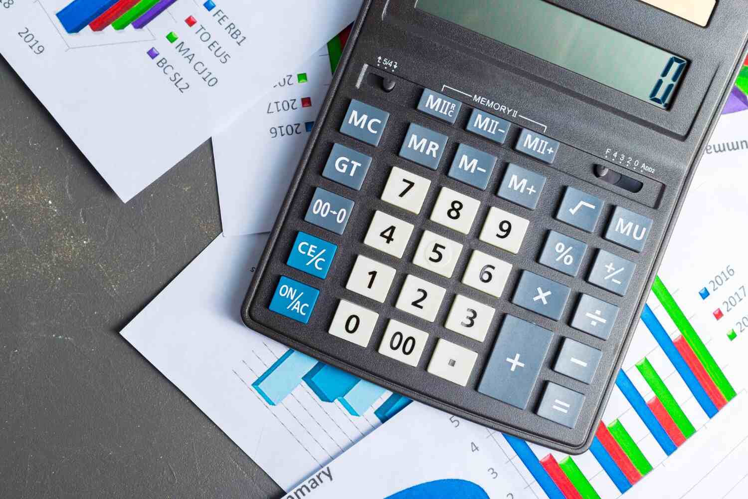 Accounts papers and calculator presented by SK Financial Services https://skfinancial.co