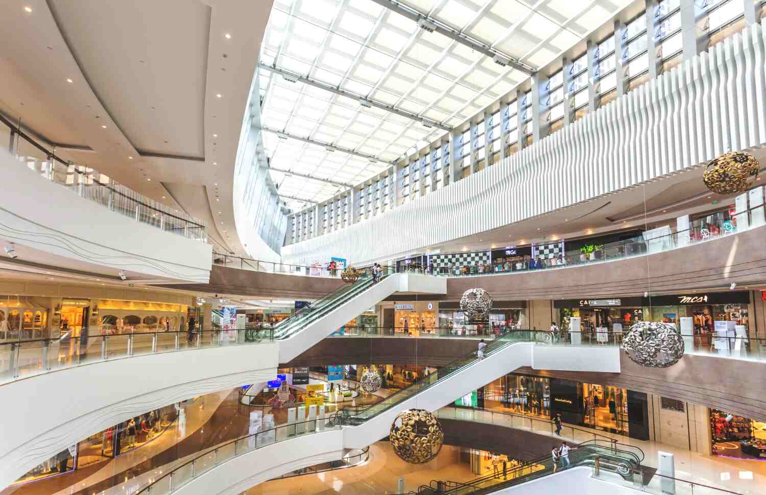 Shops in different floors of Shopping Mall, Brand Name Registration in UAE presented by SK Financial Services https://skfinancial.co