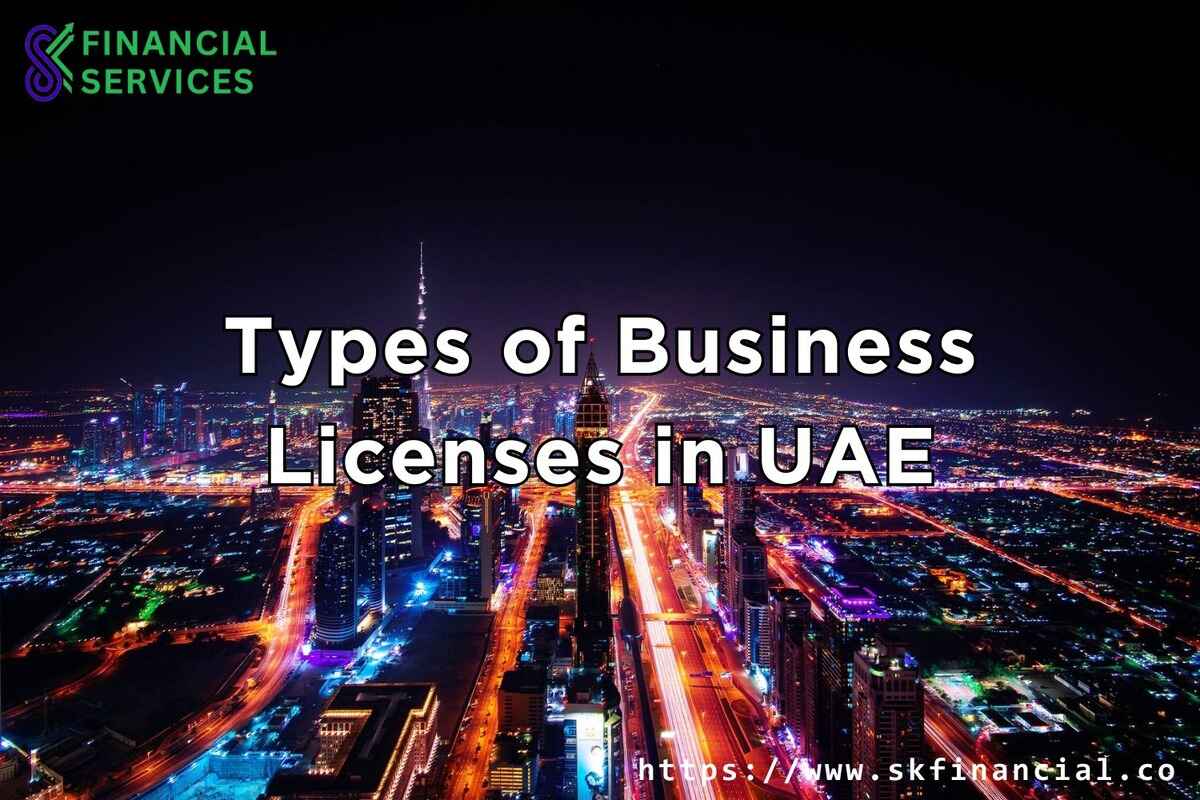 Types of Business Licenses in UAE presented by SK Financial Services https://skfinancial.co